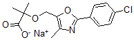 CAS#: 109544-09-4， Sodium 2-[[2-(4-Chlorophenyl)-4-Methyl-1,3-Oxazol-5-Yl]Methoxy]-2-Methylpropanoate