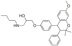 CAS#: 109736-12-1， 1-Butylamino-3-[4-(7-Methoxy-2,2-Dimethyl-3-Phenylchroman-4-Yl)Phenoxy]Propan-2-Ol