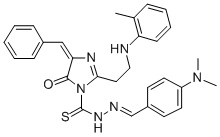 CAS#: 109901-84-0， (4E)-2-[2-[(4-Dimethylaminophenyl)Amino]Ethyl]-N-[(2-Methylphenyl)Methylideneamino]-5-Oxo-4-(Phenylmethylidene)Imidazole-1-Carbothioamide