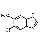 structure of CAS# 109943-02-4, 5-Chloro-6-Methyl-1H-Benzimidazole;5-chloro-6-methyl-1H-1,3-benzodiazole;5-chloro-6-methyl-1H-benzo[d]imidazole;5-Chloro-6-methyl-1H-benzoimidazole