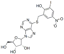 CAS#: 109982-34-5， (2R,3R,4S,5R)-2-[6-[(2-Hydroxy-3-Iodo-5-Nitrophenyl)Methylsulfanyl]Purin-9-Yl]-5-(Hydroxymethyl)Oxolane-3,4-Diol