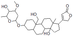 CAS#: 110187-24-1， 4-[14-Hydroxy-3-(5-Hydroxy-4-Methoxy-6-Methyloxan-2-Yl)Oxy-10-(Hydroxymethyl)-13-Methyl-1,2,3,4,5,6,7,8,9,11,12,15,16,17-Tetradecahydrocyclopenta[a]Phenanthren-17-Yl]-5H-Furan-2-One