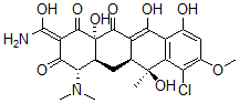 CAS#: 110298-63-0， (4S-(4alpha,4aalpha,5aalpha,6beta,12aalpha))-7-Chloro-4-(dimethylamino)-1,4,4a,5,5a,6,11,12a-octahydro-3,6,10,12,12a-pentahydroxy-8-methoxy-6-methyl-1,11-dioxo-2-Naphthacenecarboxamide