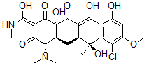 CAS#: 110298-65-2， (2Z,4S,4aS,5aS,6S,12aS)-7-Chloro-4-Dimethylamino-6,10,11,12a-Tetrahydroxy-2-(Hydroxy-Methylaminomethylidene)-8-Methoxy-6-Methyl-4,4a,5,5a-Tetrahydrotetracene-1,3,12-Trione