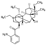 CAS#: 11033-64-0， (1alpha,10alpha,13alpha,14alpha,16beta,17xi)-20-Ethyl-8,9-Dihydroxy-1,14,16-Trimethoxyaconitan-4-Yl 2-Aminobenzoate