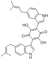 CAS#: 11051-88-0， 2,5-Dihydroxy-3,6-Bis[5-(3-Methylbut-2-Enyl)-1H-Indol-3-Yl]Cyclohexa-2,5-Diene-1,4-Dione