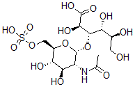 CAS#: 110685-78-4， (2R,3S,4R,5S)-3-[(2R,3R,4R,5S,6R)-3-Acetamido-4,5-Dihydroxy-6-(Sulfooxymethyl)Oxan-2-Yl]Oxy-2,4,5,6-Tetrahydroxyhexanoic Acid