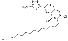CAS#: 111253-96-4， 5-[1-(2,4,6-Trichloro-3-Pentadecylphenoxy)Ethyl]-1,3,4-Oxadiazol-2-Amine