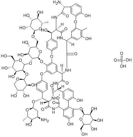 structure of CAS# 11140-99-1, Ristocetin Sulfate Salt;Ristomycin, Sulfate;Ristomycin, Sulfate (Salt)