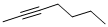 structure of CAS# 1119-65-9, 2-Heptyne;388602_Aldrich;1-Methyl-2-Butylacetylene;2-Heptyne
