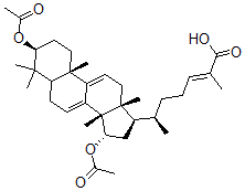 CAS#: 112430-63-4， (E,6R)-6-[(3S,10S,13R,14R,15S,17R)-3,15-Diacetyloxy-4,4,10,13,14-Pentamethyl-2,3,5,6,12,15,16,17-Octahydro-1H-Cyclopenta[a]Phenanthren-17-Yl]-2-Methylhept-2-Enoic Acid