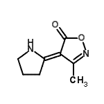 CAS 登录号：112598-98-8， (4Z)-3-甲基-4-(2-吡咯烷基亚基)-1,2-恶唑-5(4H)-酮