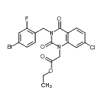 CAS#: 112733-28-5， Ethyl [3-(4-Bromo-2-Fluorobenzyl)-7-Chloro-2,4-Dioxo-3,4-Dihydro-1(2H)-Quinazolinyl]Acetate