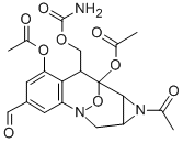 CAS#: 113202-60-1， 1-acetyl-7,9-bis(acetyloxy)-8-(((aminocarbonyl)oxy)methyl)-1,1a,2,8,9,9a-hexahydro-3,9-Epoxy-3H-azirino(2,3-c)(1)benzazocine-5-carboxaldehyde