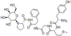 CAS#: 113350-05-3， 2-Met-5-pro-(N(1,5))-galactopyranosyl-enkephalinamide