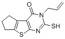 structure of CAS# 113520-01-7, 1,2,3,5,6,7-Hexahydro-3-(2-Propen-1-Yl)-2-Thioxo-4H-Cyclopenta[4,5]Thieno[2,3-d]Pyrimidin-4-One