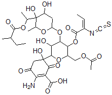 CAS#: 113603-74-0， 5-[6-(Acetyloxymethyl)-4-[4,5-Dihydroxy-6-Methyl-5-[1-(2-Methylbutanoyloxy)Ethyl]Oxan-2-Yl]Oxy-3-Hydroxy-5-[(E)-2-Isothiocyanatobut-2-Enoyl]Oxyoxan-2-Yl]-2-Amino-5-Hydroxy-3,6-Dioxocyclohexene-1-Carboxylic Acid