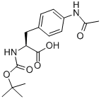 structure of CAS# 114117-42-9, 4-(Acetylamino)-N-[(1,1-Dimethylethoxy)Carbonyl]-L-Phenylalanine;(S)-N-ALPHA-T-BUTYLOXYCARBONYL-4-ACETYLAMINOPHENYLALANINE;N-ALPHA-T-BUTOXYCARBONYL-4-ACETAMIDO-L-PHENYLALANINE;BOC-4-(ACETYL-AMINO)-L-PHENYLALANINE