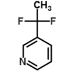 structure of CAS# 114468-03-0, 3-(1,1-Difluoroethyl)Pyridine;2,2-Difluoro-2-(3-pyridyl)ethane;MFCD12404951