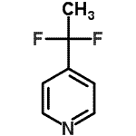 结构式 CAS# 114490-29-8, 4-(1,1-二氟乙基)吡啶