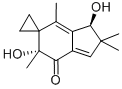 structure of CAS# 1146-04-9, 1,5-Dihydroxy-2,2,5,7-Tetramethylspiro[1H-Indene-6,1'-Cyclopropane]-4-One;1,5-Dihydroxy-2,2,5,7-Tetramethyl-Spiro[1H-Indene-6,1'-Cyclopropane]-4-One;1,5-Dihydroxy-2,2,5,7-Tetramethyl-4-Spiro[1H-Indene-6,1'-Cyclopropane]One;Illudine M