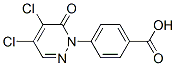 structure of CAS# 1147-64-4, 4-(4,5-Dichloro-6-Oxo-1(6H)-Pyridazinyl)-Benzoicacid;4-(4,5-Dichloro-6-Oxo-Pyridazin-1-Yl)Benzoate;4-(4,5-Dichloro-6-Oxo-1-Pyridazinyl)Benzoate;4-(4,5-Dichloro-6-Keto-Pyridazin-1-Yl)Benzoate