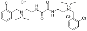 structure of CAS# 115-79-7, Ambenonium Chloride;(2-Chlorophenyl)Methyl-[2-[[2-[2-[(2-Chlorophenyl)Methyl-Diethyl-Ammonio]Ethylamino]-2-Oxo-Acetyl]Amino]Ethyl]-Diethyl-Ammonium Dichloride;(2-Chlorophenyl)Methyl-[2-[[2-[2-[(2-Chlorophenyl)Methyl-Diethylammonio]Ethylamino]-1,2-Dioxoethyl]Amino]Ethyl]-Diethylammonium Dichloride;(2-Chlorobenzyl)-[2-[[2-[2-[(2-Chlorobenzyl)-Diethyl-Ammonio]Ethylamino]-2-Keto-Acetyl]Amino]Ethyl]-Diethyl-Ammonium Dichloride