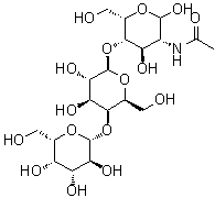 CAS#: 115114-32-4， beta-L-Galactopyranosyl-(1->4)-beta-L-Galactopyranosyl-(1->4)-2-Acetamido-2-Deoxy-L-Idopyranose