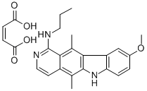 CAS#: 115464-65-8， 5,11-Dimethyl-9-Methoxy-N-Propyl-6H-Pyrido(4,3-b)Carbazol-1-Amine Maleate