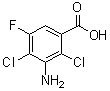 结构式 CAS# 115549-13-8, 3-氨基-2,4-二氯-5-氟苯甲酸