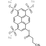 CAS#: 115787-82-1， Trisodium 8-(Butyryloxy)-1,3,6-Pyrenetrisulfonate