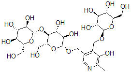 CAS#: 116169-15-4， 4'-O-(Glucosyl)-5'-O-(cellobiosyl)pyridoxine