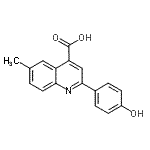 结构式 CAS# 116734-15-7, 2-(4-羟基苯基)-6-甲基-4-喹啉羧酸