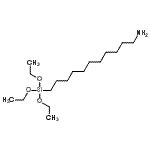 structure of CAS# 116821-45-5, 11-(Triethoxysilyl)-1-Undecanamine;11-(Triethoxysilyl)-1-undecanamine;11-(Triethoxysilyl)undecan-1-amin