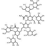 structure of CAS# 116883-09-1, 6-Deoxyhexopyranosyl-(1->4)-[6-Deoxyhexopyranosyl-(1->2)Hexopyranosyl-(1->3)]-2-Acetamido-2-Deoxyhexopyranosyl-(1->3)-[6-Deoxyhexopyranosyl-(1->3)-[Hexopyranosyl-(1->4)]-2-Acetamido-2-Deoxyhexopyranos Yl-(1->6)]Hexopyranosyl-(1->4)Hexose;TFLNH(a);Trifucosyllacto-N-hexaose a;Trifucosyllacto-N-hexaose- a