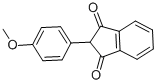 structure of CAS# 117-37-3, 2-(4-Methoxyphenyl)Indene-1,3-Dione;2-(4-Methoxyphenyl)Indane-1,3-Dione;2-(4-Methoxyphenyl)Indane-1,3-Quinone;1,3-Indandione, 2-(P-Methoxyphenyl)-