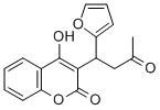 结构式 CAS# 117-52-2, 3-[1-(2-呋喃基)-3-氧代丁基]-4-羟基-2H-1-苯并吡喃-2-酮