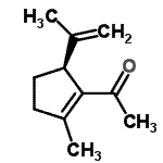 CAS 登录号：117152-34-8， 1-[(5S)-5-异丙烯基-2-甲基-1-环戊烯-1-基]乙酮
