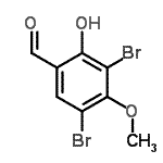 structure of CAS# 117238-61-6, 3,5-Dibromo-2-Hydroxy-4-Methoxybenzaldehyde;3,5-dibromo-2-hydroxy-4-methoxy-benzaldehyde;563021_ALDRICH