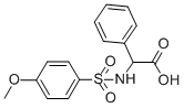 structure of CAS# 117309-46-3, 2-([(4-Methoxyphenyl)Sulfonyl]Amino)-2-Phenylacetic Acid;(2S)-2-[(4-Methoxyphenyl)Sulfonylamino]-2-Phenyl-Acetate;(2S)-2-[(4-Methoxyphenyl)Sulfonylamino]-2-Phenyl-Ethanoate;Zinc00166158