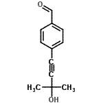 结构式 CAS# 117569-57-0, 4-(3-羟基-3-甲基-1-丁炔-1-基)苯甲醛