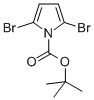 structure of CAS# 117657-38-2, Tert-Butyl 2,5-Dibromo-1H-Pyrrole-1-Carboxylate;1H-PYRROLE-1-CARBOXYLIC ACID, 2,5-DIBROMO-, 1,1-DIMETHYLETHYL ESTER