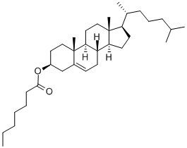 结构式 CAS# 1182-07-6, (3beta)-胆甾-5-烯-3-醇 3-庚酸酯