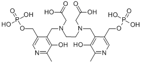 CAS#: 118248-91-2， N,N'-Ethylenebis(N-((3-hydroxy-5-(hydroxymethyl)-2-methyl-4-pyridyl)methyl)glycine) 5,5'-bis(dihydrogenphosphate)