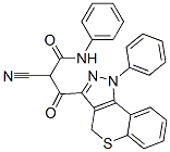 CAS#: 118315-13-2， 2-Cyano-3-(1,4-Dihydro-1-Phenyl-(1)-Benzothiopyrano(4,3-c)Pyrazol-3-Yl)-3-Oxo-N-Phenylpropanamide