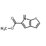 structure of CAS# 118465-49-9, Methyl 6H-Thieno[2,3-b]Pyrrole-5-Carboxylate;5-(Methoxycarbonyl)-6H-thieno[2,3-b]pyrrole;methyl thiopheno[3,2-d]pyrrole-5-carboxylate;methyl6H-thieno[2,3-b]pyrrole-5-carboxylate