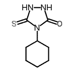 结构式 CAS# 119185-58-9, 4-环己基-5-硫基-2,4-二氢-3H-1,2,4-三唑-3-酮