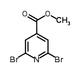 结构式 CAS# 119308-57-5, 甲基2,6-二溴异烟酸酯