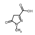 structure of CAS# 119376-60-2, 1-Methyl-5-Oxo-4,5-Dihydro-1H-Pyrazole-3-Carboxylic Acid;1-methyl-5-oxo-2-pyrazoline-3-carboxylic acid;1-Methyl-5-oxo-4,5-dihydro-1H-pyrazole-3-carboxylic acid;MFCD11100078