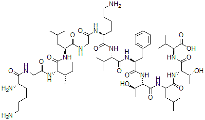 CAS#: 119425-35-3， L-Lysylglycyl-L-isoleucyl-L-leucylglycyl-L-lysyl-L-valyl-L-phenylalanyl-L-threonyl-L-leucyl-L-threonyl-L-Valine